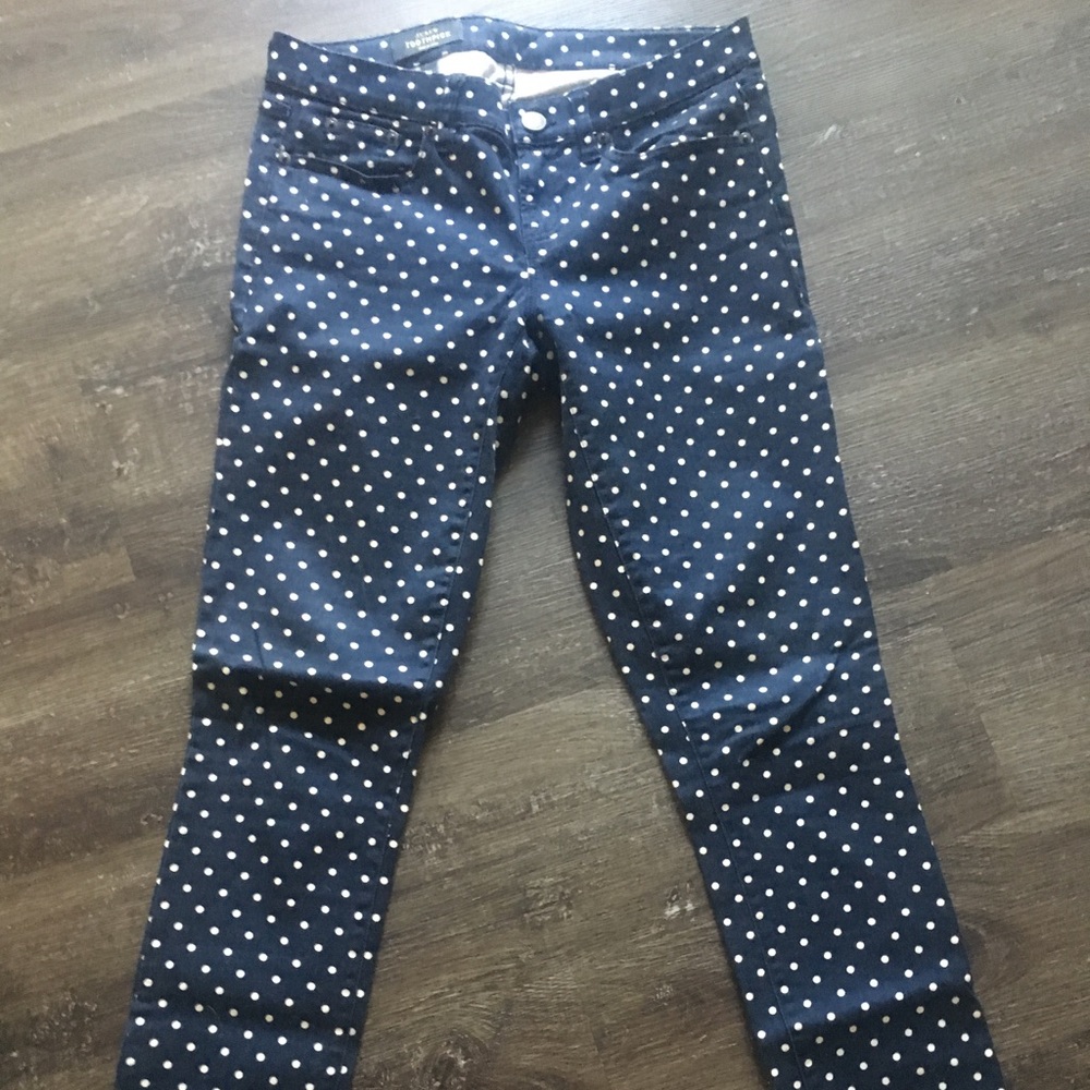 Jcrew polka dot skinny jeans size 26